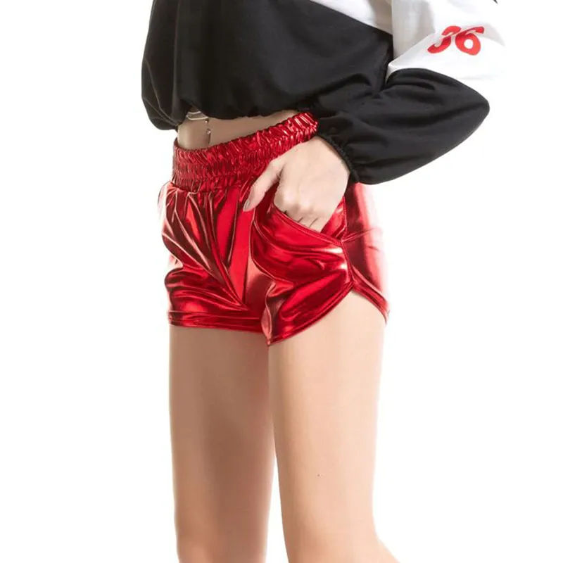Women's Summer Casual PU Leather High-Waist Shorts