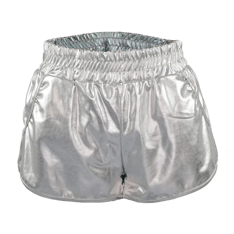 Women's Summer Casual PU Leather High-Waist Shorts
