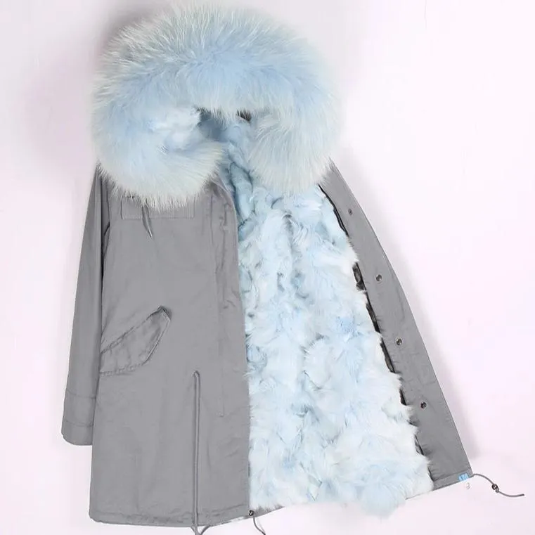 Women's Winter Casual Hooded Thick Long Parka With Fox Fur
