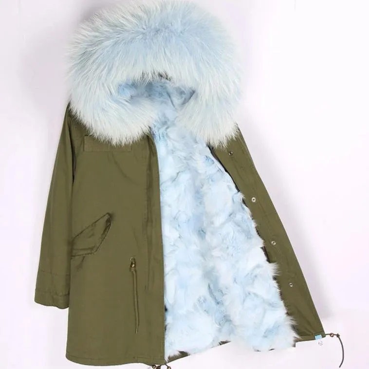 Women's Winter Casual Hooded Thick Long Parka With Fox Fur